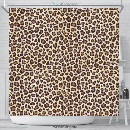 Leoparde Art Print Unique Design Shower Curtain