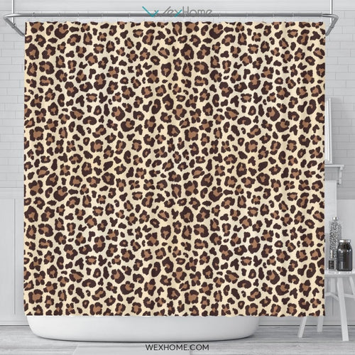 Leoparde Art Print Unique Design Shower Curtain