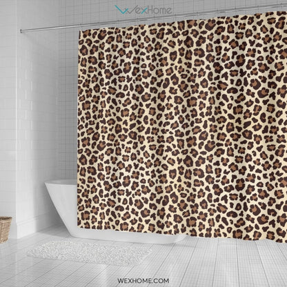 Leoparde Art Print Unique Design Shower Curtain