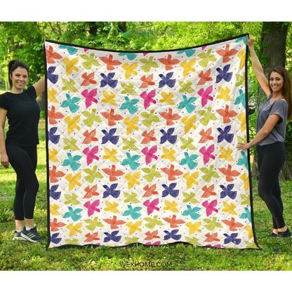Pigeon Pattern Print Design 01 Premium Quilt