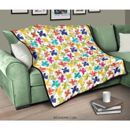 Pigeon Pattern Print Design 01 Premium Quilt