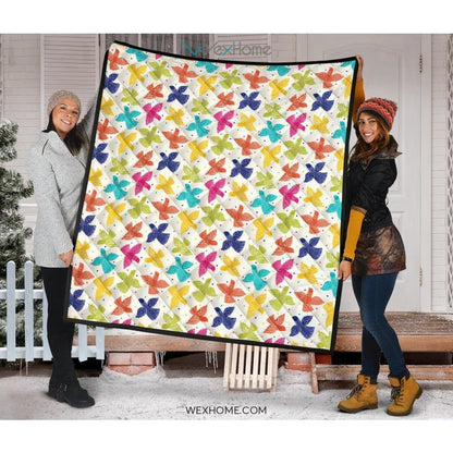 Pigeon Pattern Print Design 01 Premium Quilt
