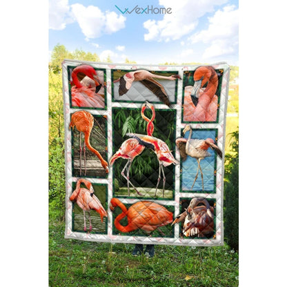 WEXHOME 3D Flamingo Premium Quilt