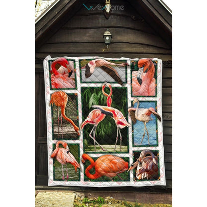 WEXHOME 3D Flamingo Premium Quilt