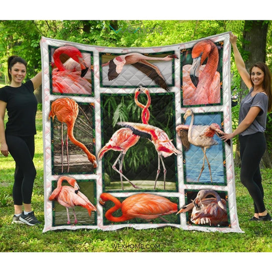 WEXHOME 3D Flamingo Premium Quilt