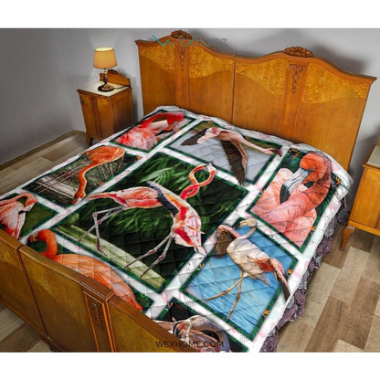 WEXHOME 3D Flamingo Premium Quilt