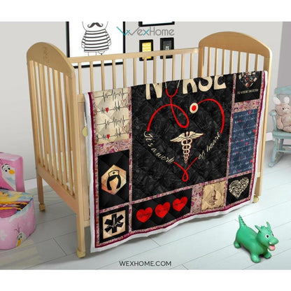 It's Work Of Heart Nurse Premium Quilt