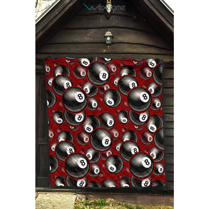 Billiard Ball Pattern Print Design 05 Premium Quilt