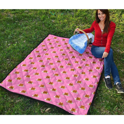 Pancake Pattern Print Design 04 Premium Quilt