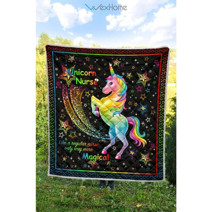 Unicorn Nurse More Magical Premium Quilt