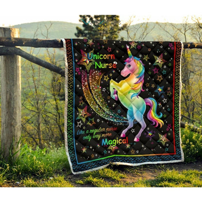 Unicorn Nurse More Magical Premium Quilt