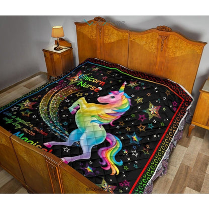 Unicorn Nurse More Magical Premium Quilt
