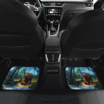 Elephant Drinking Water in Forest Car Mats  Accesorries Car Decor 20212