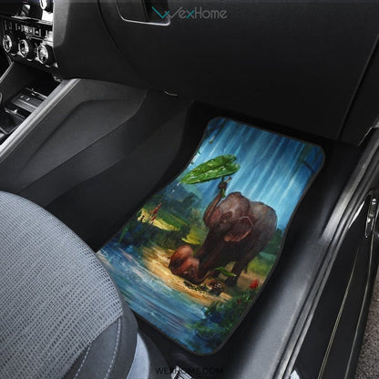 Elephant Drinking Water in Forest Car Mats  Accesorries Car Decor 20212