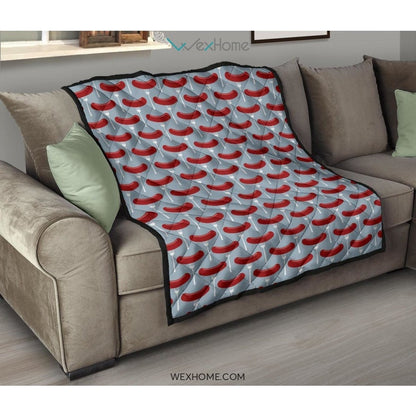 Sausage Pattern Print Design 02 Premium Quilt