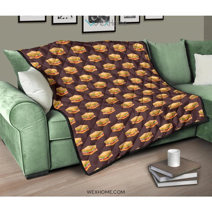 Sandwich Pattern Print Design 04 Premium Quilt