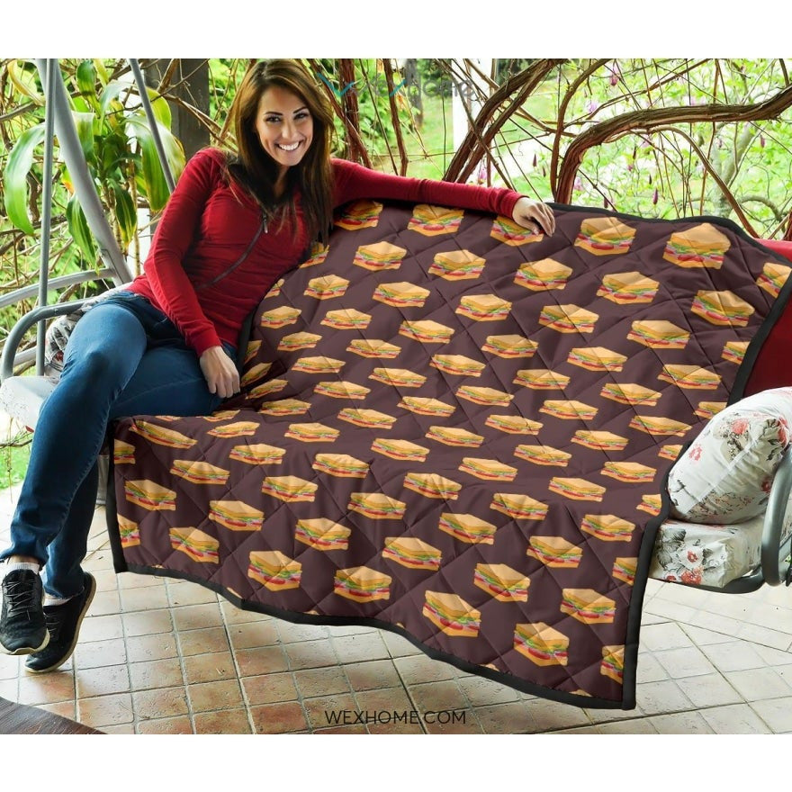 Sandwich Pattern Print Design 04 Premium Quilt