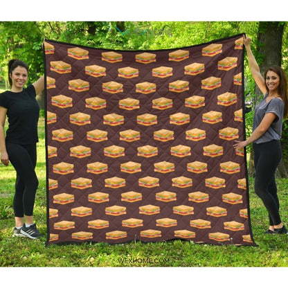 Sandwich Pattern Print Design 04 Premium Quilt