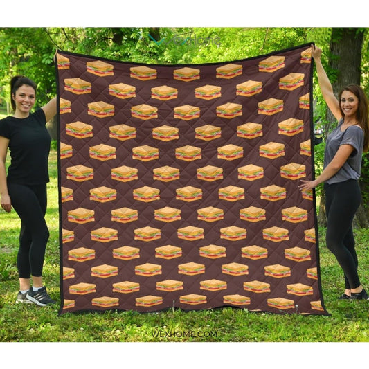 Sandwich Pattern Print Design 04 Premium Quilt