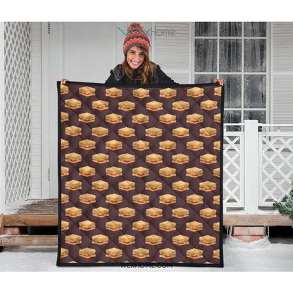 Sandwich Pattern Print Design 04 Premium Quilt