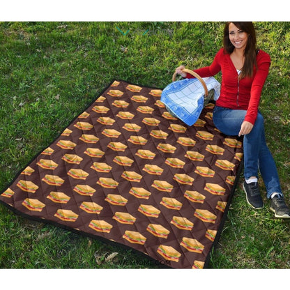 Sandwich Pattern Print Design 04 Premium Quilt