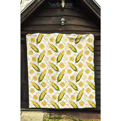 Corn Pattern Print Design 05 Premium Quilt