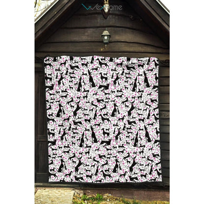 Greyhound Pattern Print Design 02 Premium Quilt