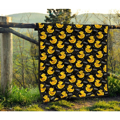 Duck Toy Pattern Print Design 05 Premium Quilt