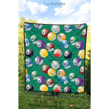 Billiard Ball Pattern Print Design 01 Premium Quilt