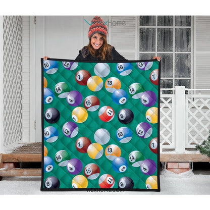 Billiard Ball Pattern Print Design 01 Premium Quilt