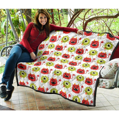 Alien Pattern Print Design 05 Premium Quilt