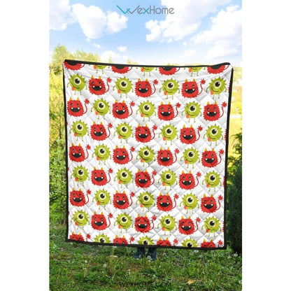 Alien Pattern Print Design 05 Premium Quilt