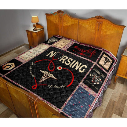 Nursing It's Work Of Heart Nurse Premium Quilt