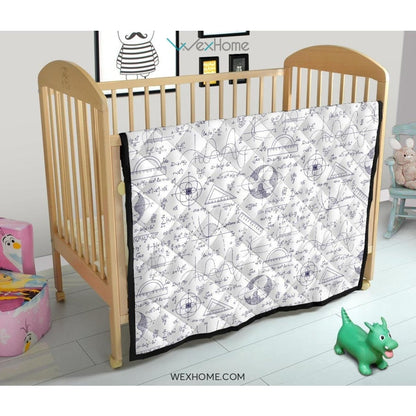 Math Pattern Print Design 03 Premium Quilt