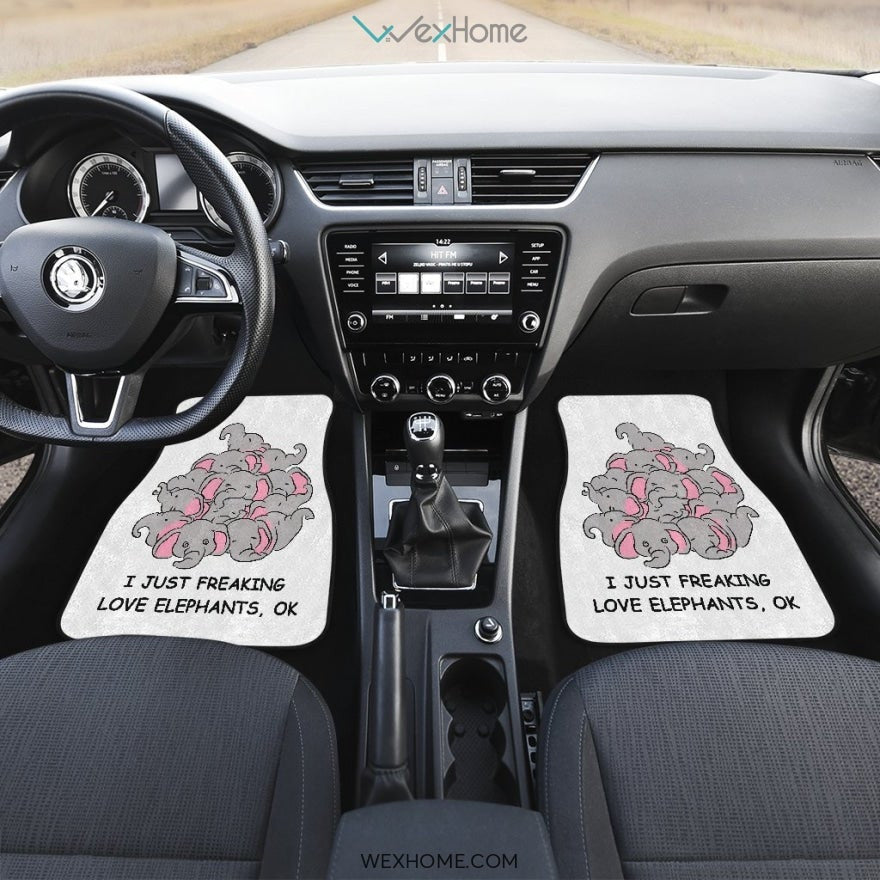 Love Elephant Front And Back Car Mats