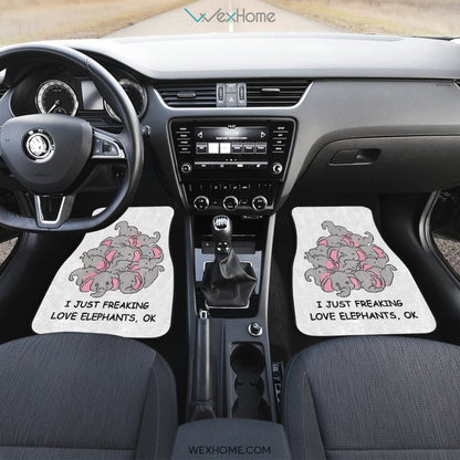 Love Elephant Front And Back Car Mats
