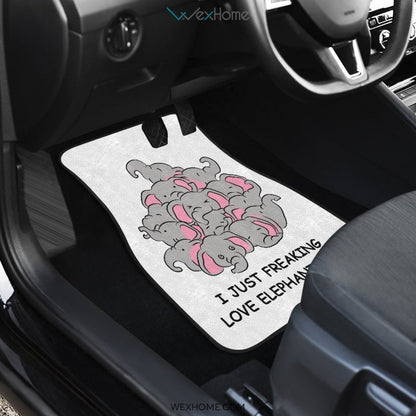 Love Elephant Front And Back Car Mats