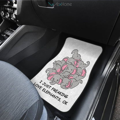 Love Elephant Front And Back Car Mats