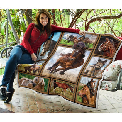 WEXHOME 3D Horse Premium Quilt