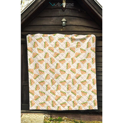 Sandwich Pattern Print Design 01 Premium Quilt