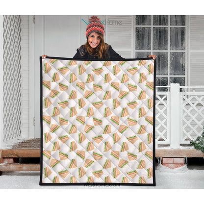 Sandwich Pattern Print Design 01 Premium Quilt
