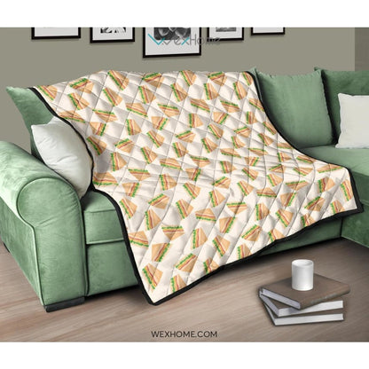 Sandwich Pattern Print Design 01 Premium Quilt