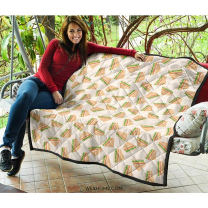 Sandwich Pattern Print Design 01 Premium Quilt