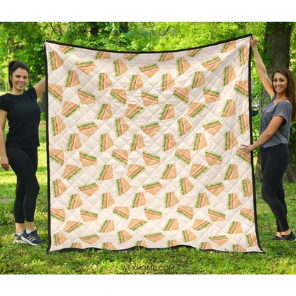 Sandwich Pattern Print Design 01 Premium Quilt