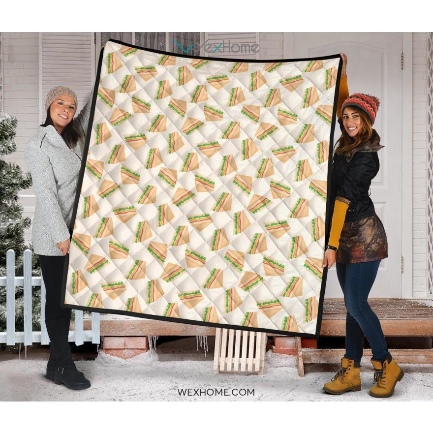 Sandwich Pattern Print Design 01 Premium Quilt