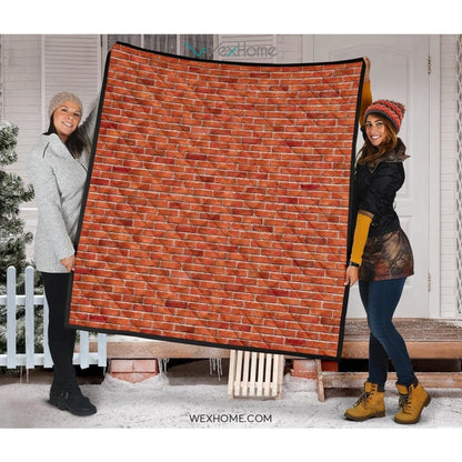 Brick Printed Pattern Print Design 03 Premium Quiltà¸µ