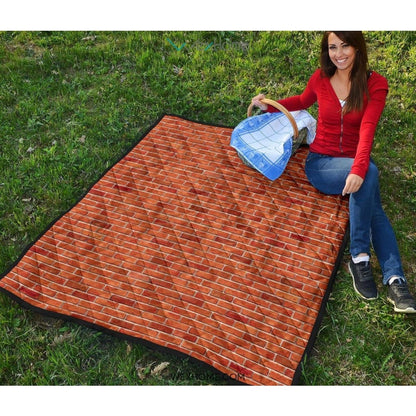Brick Printed Pattern Print Design 03 Premium Quiltà¸µ