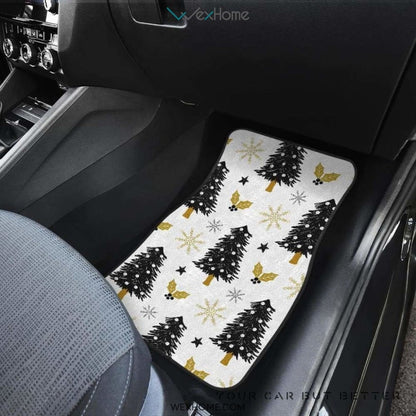 Christmas Tree Holly Snow Star Pattern Front And Back Car Mats  Best Car Gift 2021