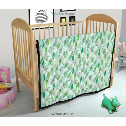 Green Peas Pattern Print Design 01 Premium Quilt