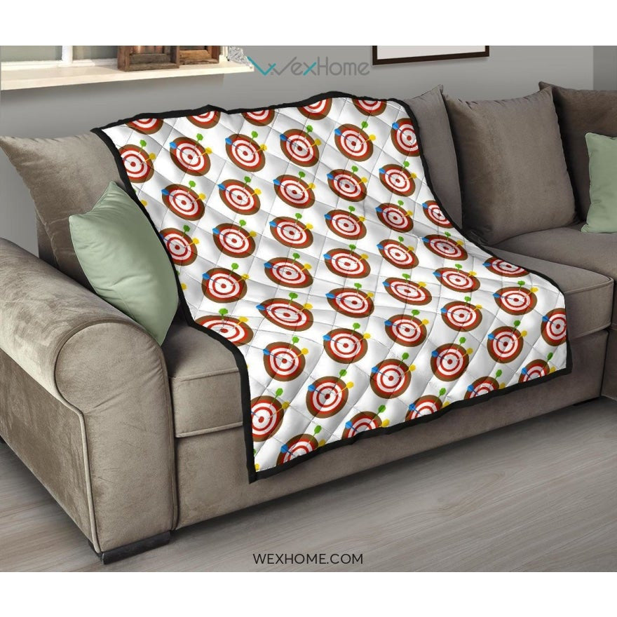 Darts Pattern Print Design 04 Premium Quilt